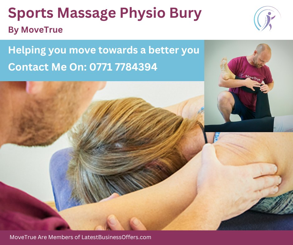 Health and Fitness Services Updates by Latest Business Offers.

Title: Sports Massage Physio Bury | MoveTrue

Link: latestbusinessoffers.com/post/sports-ma…

#sportsmassage #sportstherapy #sports #softtissue #softtissuetherapy #bury
#healthandfitness #fitness