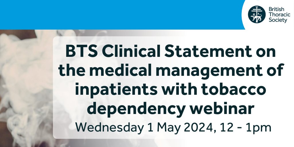 Join the authors who developed this work to learn more about the practical implications of the new guidance, which introduces simple steps for any clinician to apply to support their inpatients to manage their tobacco dependency. Register here: tinyurl.com/46r39hzz