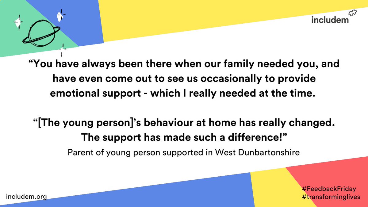 #FeedbackFriday is such a wonderful opportunity for us to share the words of the people that we support! This parent wanted to share the positive impact that includem's support was having for them so far. #includemtl #transforminglives