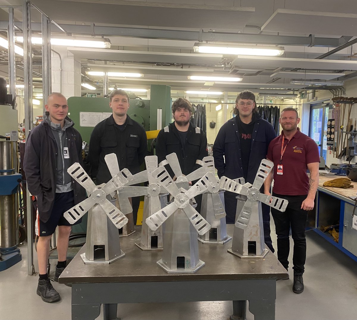 Well done to our Level 3 Advanced Manufacturing and Engineering - Fabricator apprentices who have created these fantastic windmills as part of their end point assessment for their sheet work. This will go towards them achieving their qualifications as skilled metal workers.