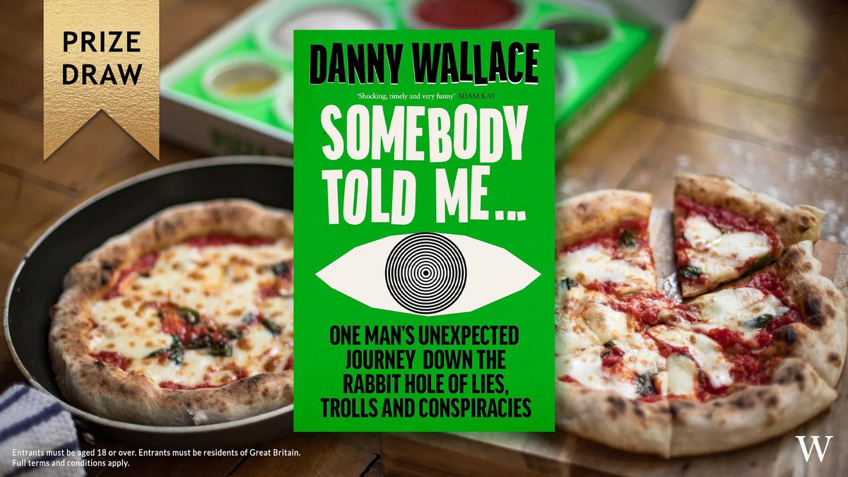 To celebrate the release of @dannywallace's Somebody Told Me, we're giving away a 3-month Pizza Lover’s membership, a framed ‘Eye of Danny’ print, and a signed copy! Enter here: bit.ly/3UAvvDt