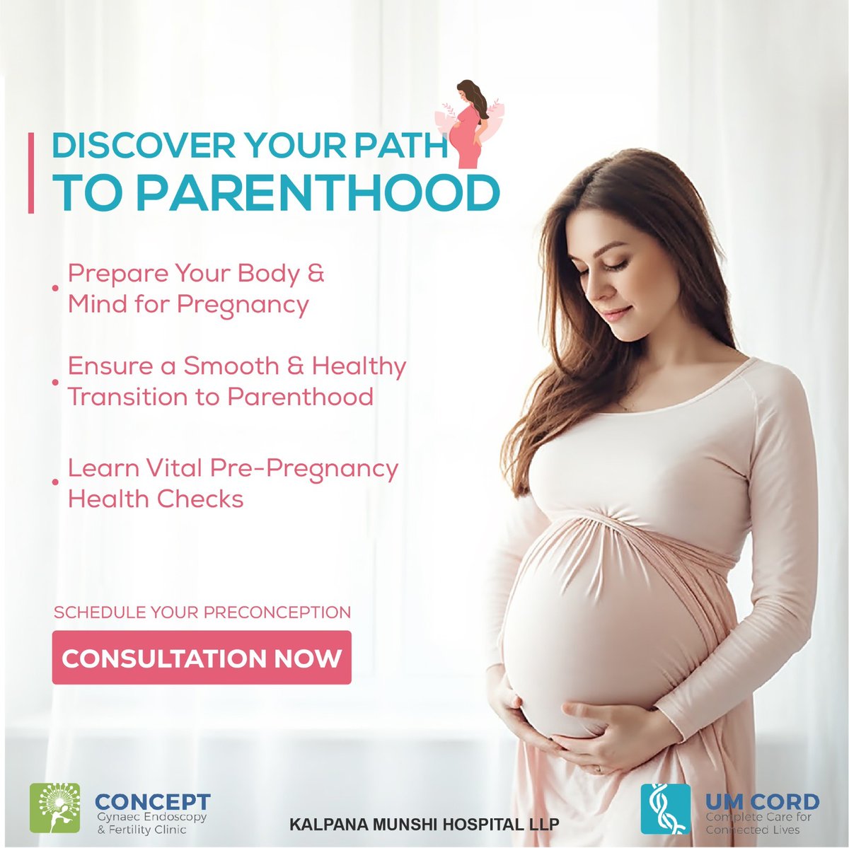 Kalpana Munshi Hospital is your partner in parenthood. Discover the essential steps to prepare your mind and body for pregnancy. 

Schedule your preconception consultaion now

#kalpanamunshihospital #healthyliving #hospitalsofahmedabad #womenshealthmatters #gynaecology