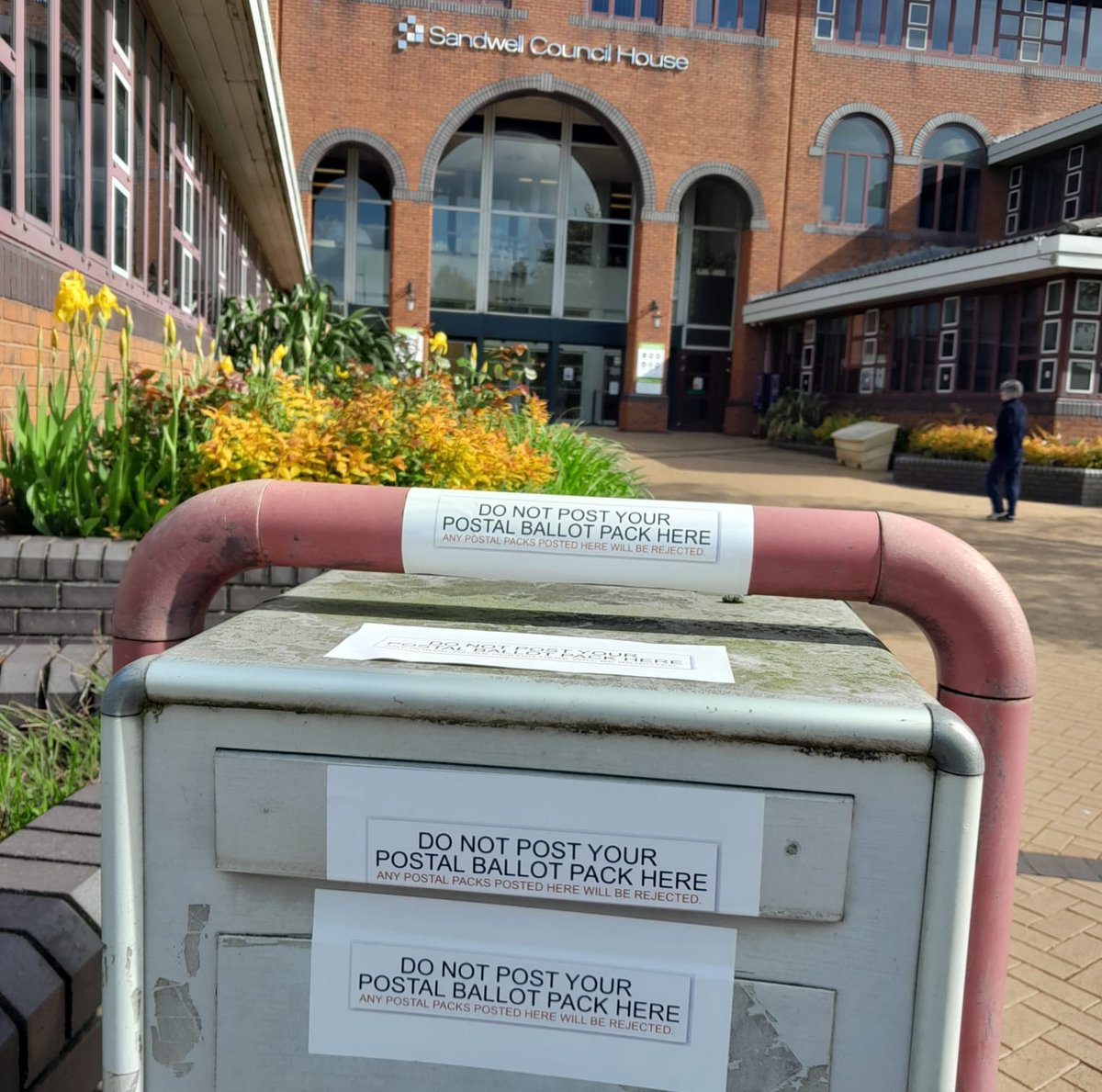 Don't try and post Postal Votes at the Council House.
