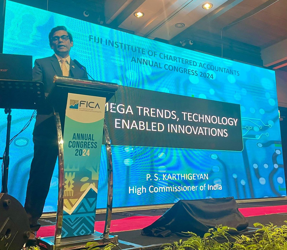 Delighted to join the session on “Mega Trends and Technology Enabled Innovations” today at the 2024 Annual Congress of #Fiji Institute of Chartered Accountants. Highlighted the extraordinary Digital Transformation in #India and the exciting opportunities ahead for collaboration.
