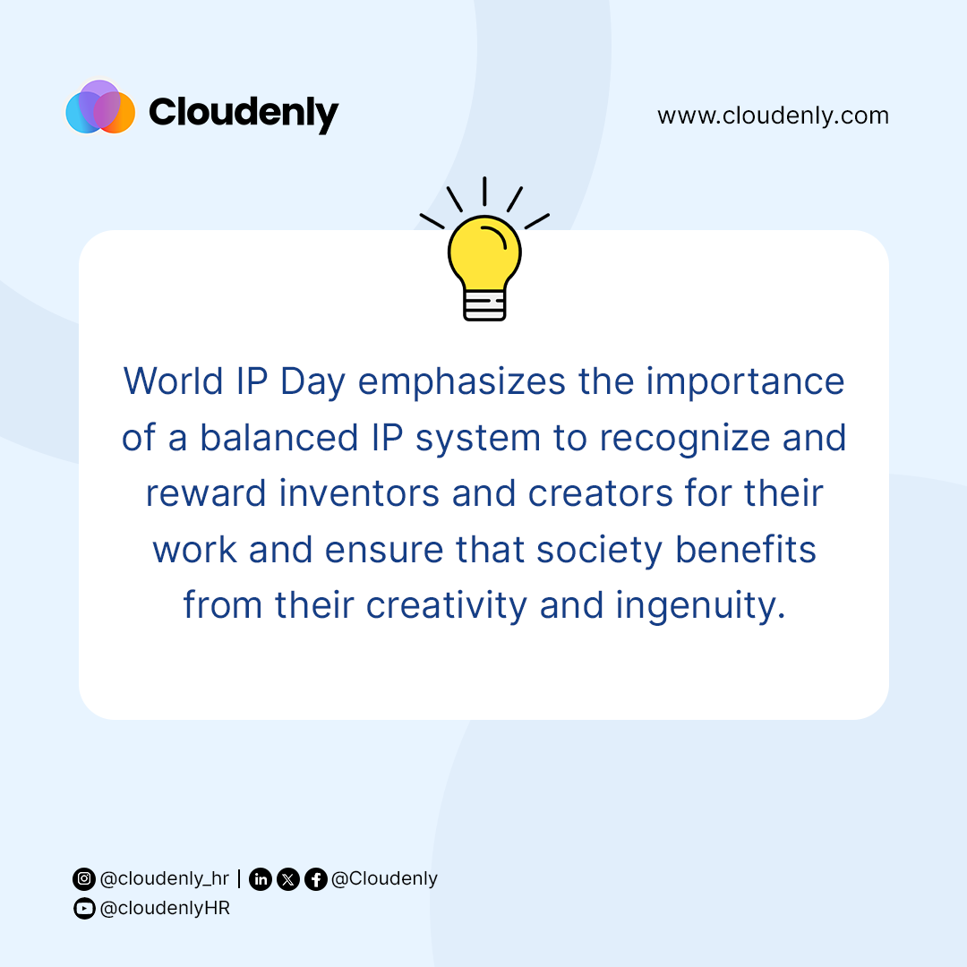 cloudenly's tweet photo. As world IP day seeks to recognize creativity, it is also important to adopt this in your organization.

Do you give proper recognition to employees who show ingenuity when handling tasks? Do you reward them for achieving goals with their creative ideas and methods?

#WorldIPDay https://t.co/TwH9xOKgkw