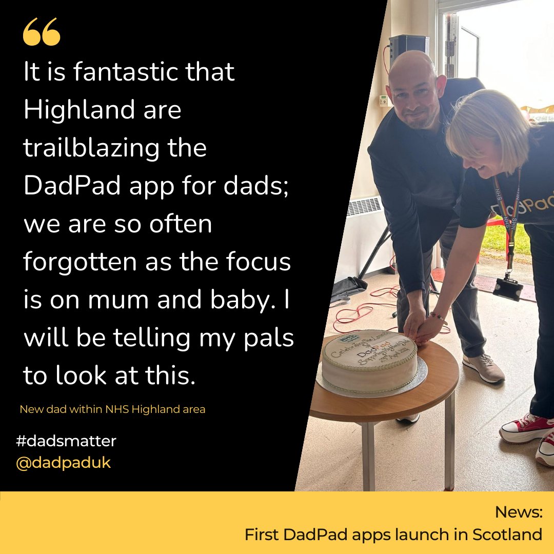 #FatherhoodFriday 🏴󠁧󠁢󠁳󠁣󠁴󠁿
In the week that #DadPad came to Scotland, our new blog looks at the launch event which took place in Inverness on Tuesday, and all the great feedback we've already received.
tinyurl.com/54nek4ss
#dadsmatter #howareyoudad #asktwice