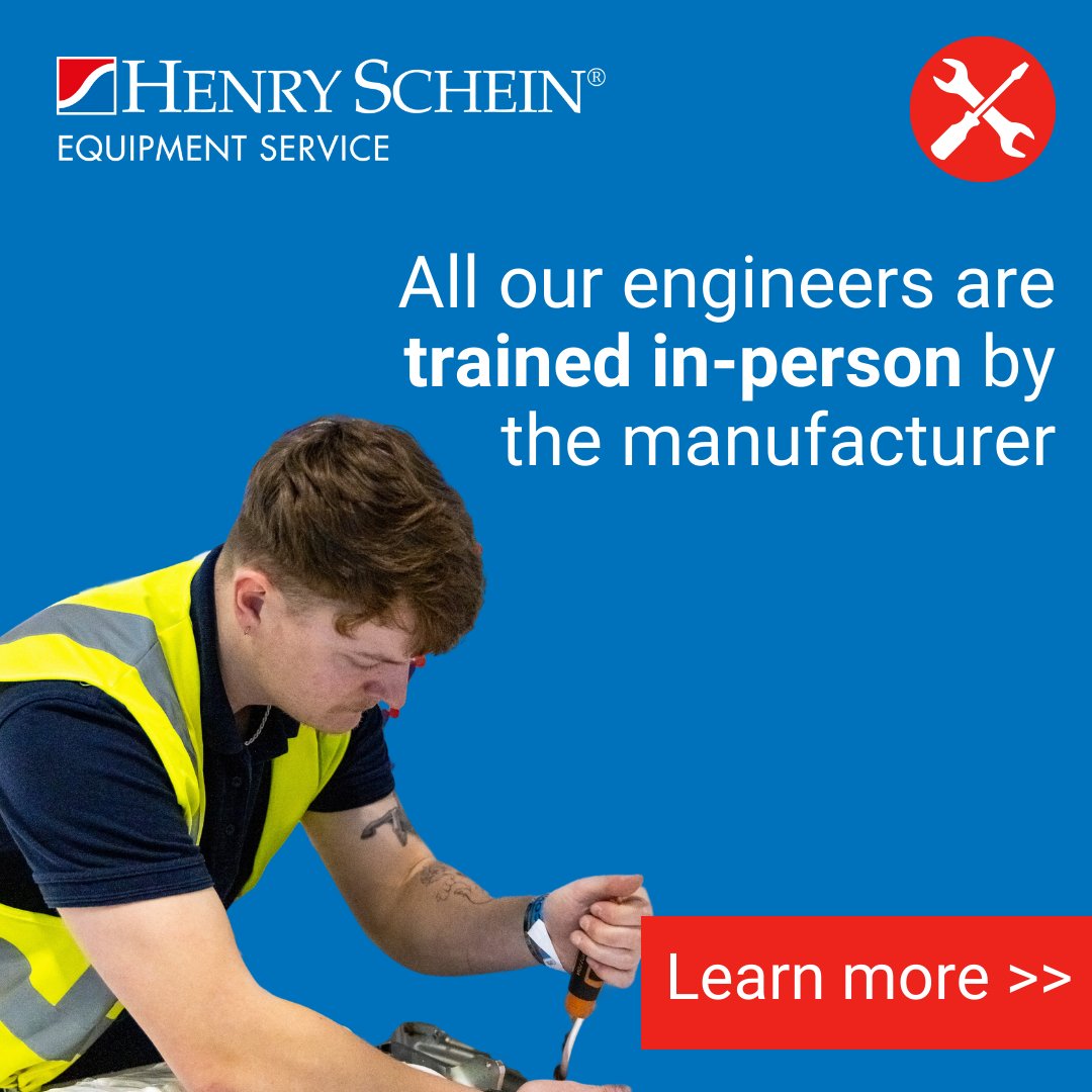 All our engineers are manufacturer trained Henry Schein engineers are directly trained by the manufacturers themselves, ensuring they are true experts on your equipment. Let our trained engineers take care of your equipment needs: eu1.hubs.ly/H06JCF-0