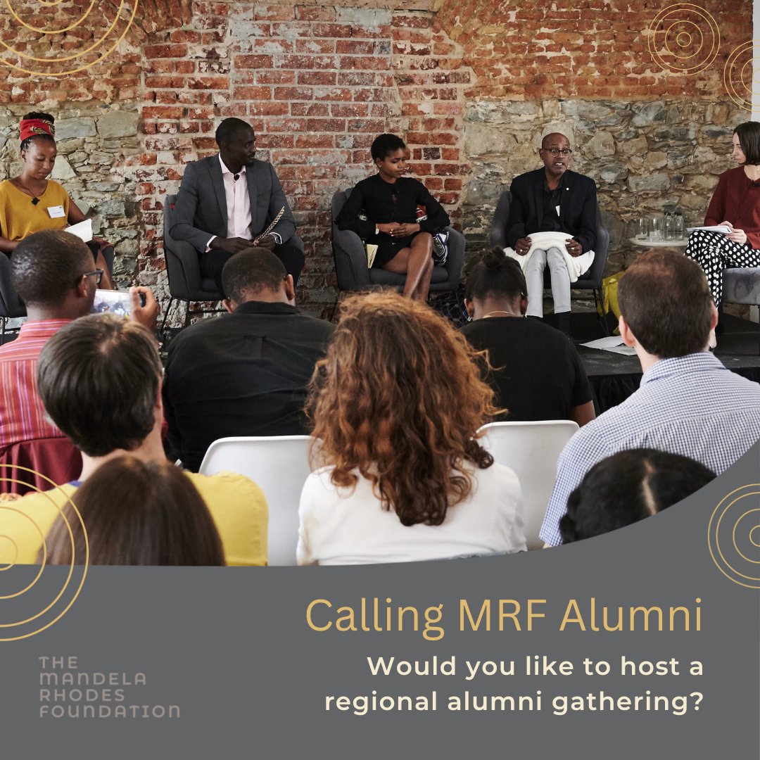 Alumni Regional Gatherings! This is a call for passionate #MRF alumni to submit proposals to host Alumni Regional events funded by the Mandela Rhodes Foundation. Visit the pinned post: mandelarhodesconnect.org/feed For any queries and support please reach out to joseph@mrf.org.za.