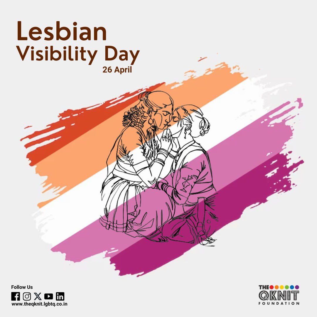 Lesbian Visibility Day is celebrated on April 26th of each year to honour the contributions of lesbians to the LGBTQIA+ community and to raise awareness of the numerous issues that lesbians experience in their daily lives. #theqknit #qknitfoundation #queer #lesbian