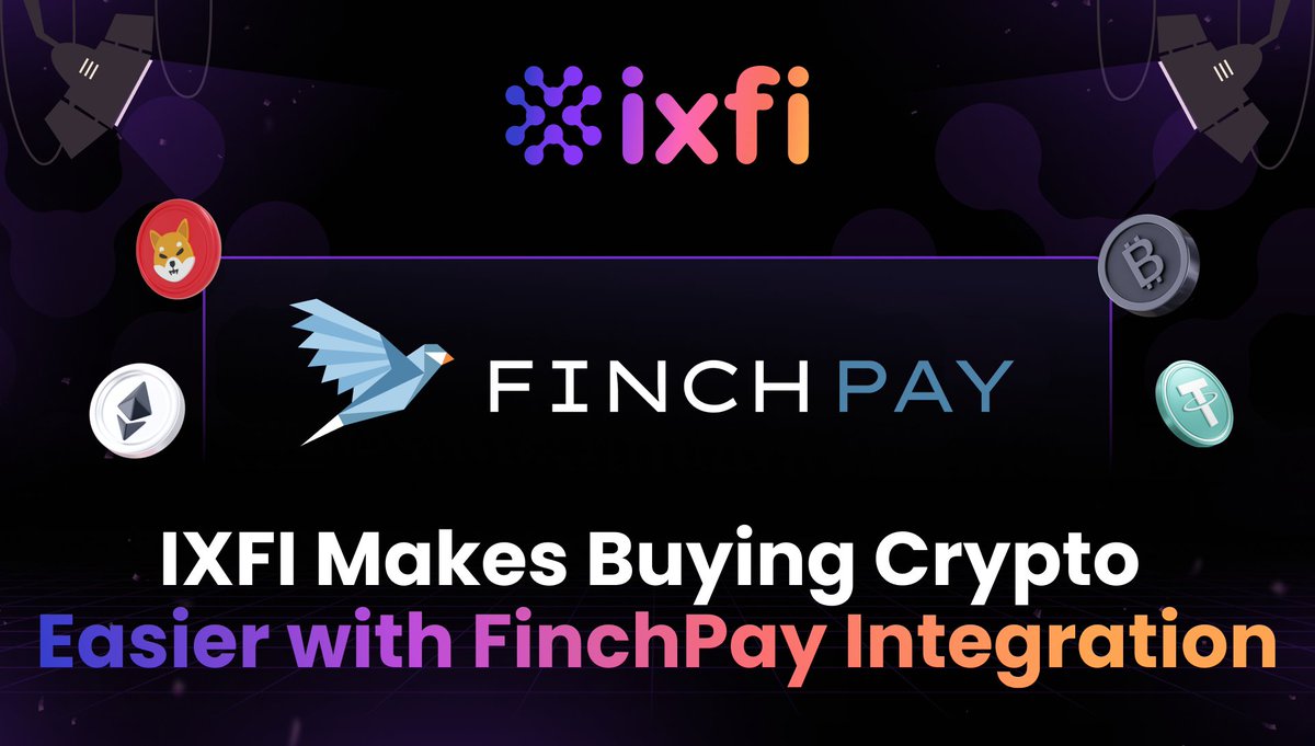 IXFI partners with @FinchPay_io to expand crypto buying options! 🤝 FinchPay is a European-based company specializing in secure and transparent on-ramp and off-ramp services. Together, we aim to enhance your trading experience, making it smoother and more accessible than ever.