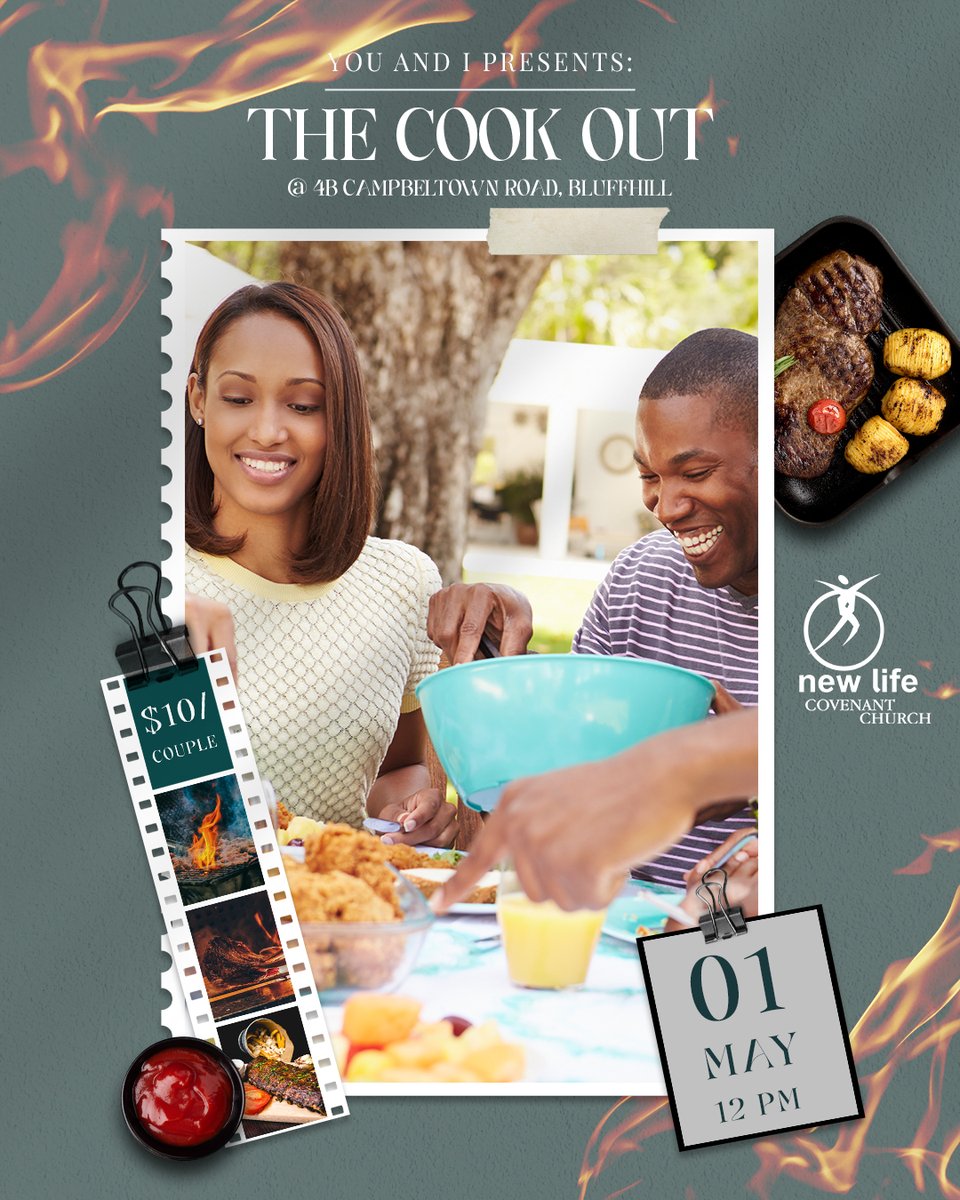 Calling all couples! You & your beloved are invited to 'The Cookout' presented by You and I for only $10/couple. Join us for a day filled with laughter, love, and delicious food on the 1st of May @4b campbeltown road, bluffhill, Harare from 12pm. #TheCookout #Couplesbraai #nlcczw