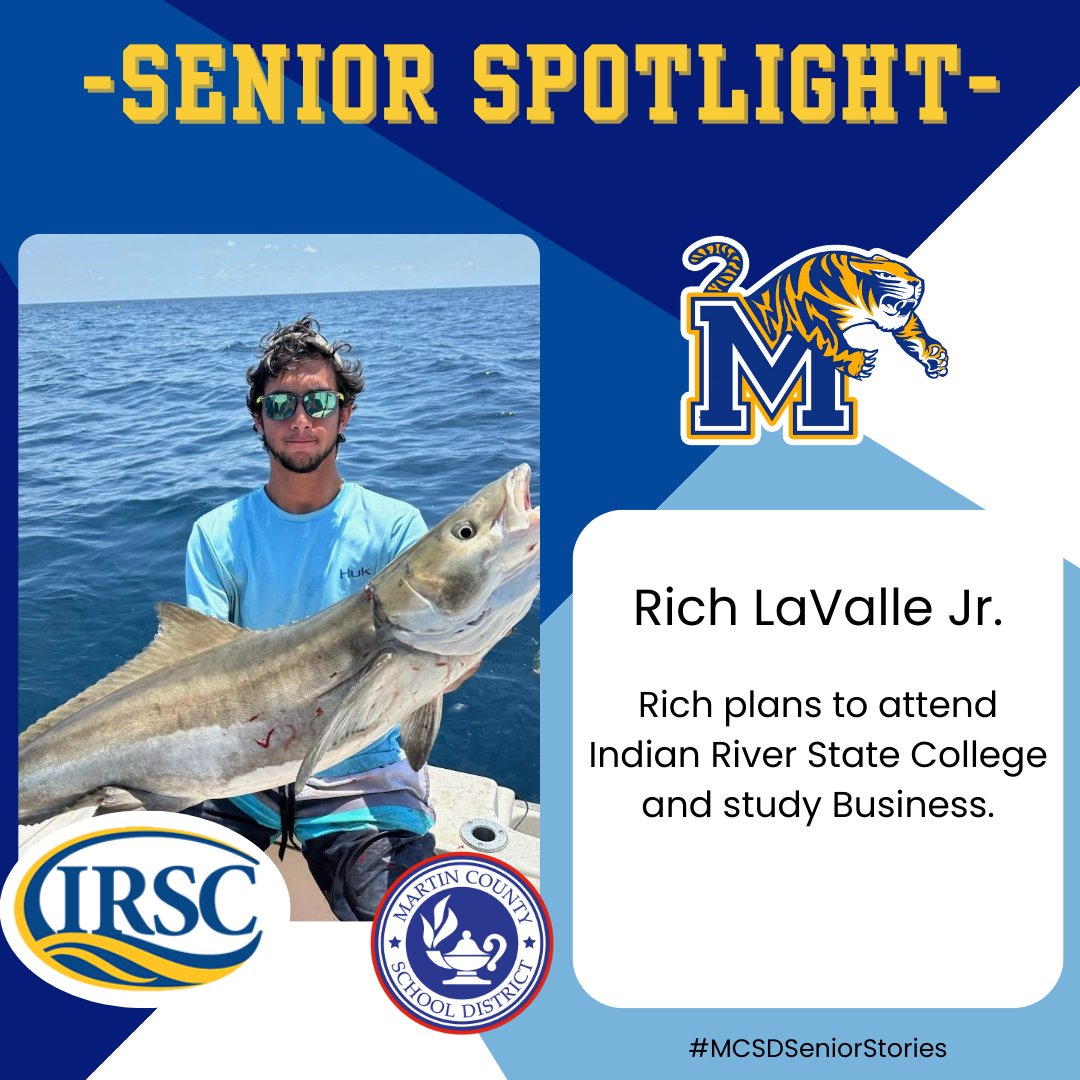 🎓#MCSDSENIORSTORIES🎓

This morning, we are shining a spotlight on @MartinCountyHi1 senior Rich LaValle Jr.!

Rich plans to attend @IRSCTheRiver and study business.

🎉Congratulations, Rich!🎉

#ALLINMartin👊 #PublicSchoolProud #Classof2024