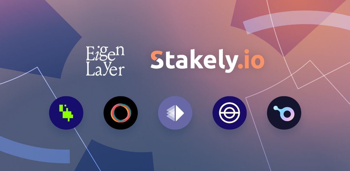 By delegating your restaked ETH to Stakely, you contribute to the security of cutting-edge AVSs like: 🔸 @eigen_da 🔸 @alt_layer MACH 🔸 @XterioGames Mach 🔸 @brevis_zk coChain 🔸 @lagrangedev Start delegating to Stakely to secure multiple AVS! 🔗app.eigenlayer.xyz/operator/0xd9d…