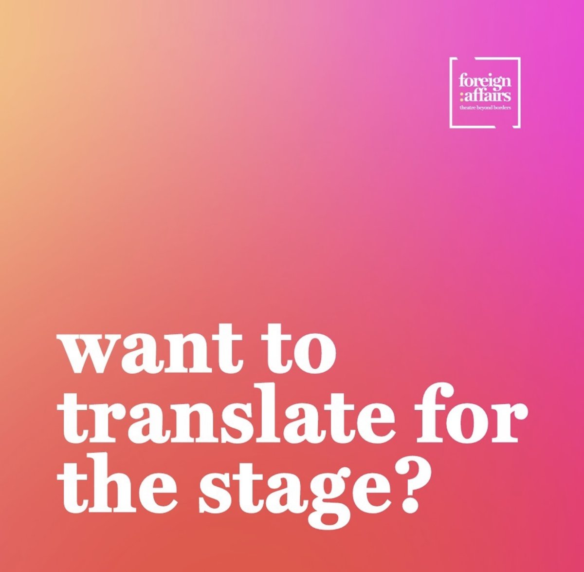Here's what we're supporting in the arts world this month: Apply now for 👇 @leedsplayhouse & @tuttifruttiprod Jerwood Resident Designer placement: leedsplayhouse.org.uk/job/jerwood-re… And @weare4naffairs Theatre Translator Mentorship: foreignaffairs.org.uk/theatre-transl…