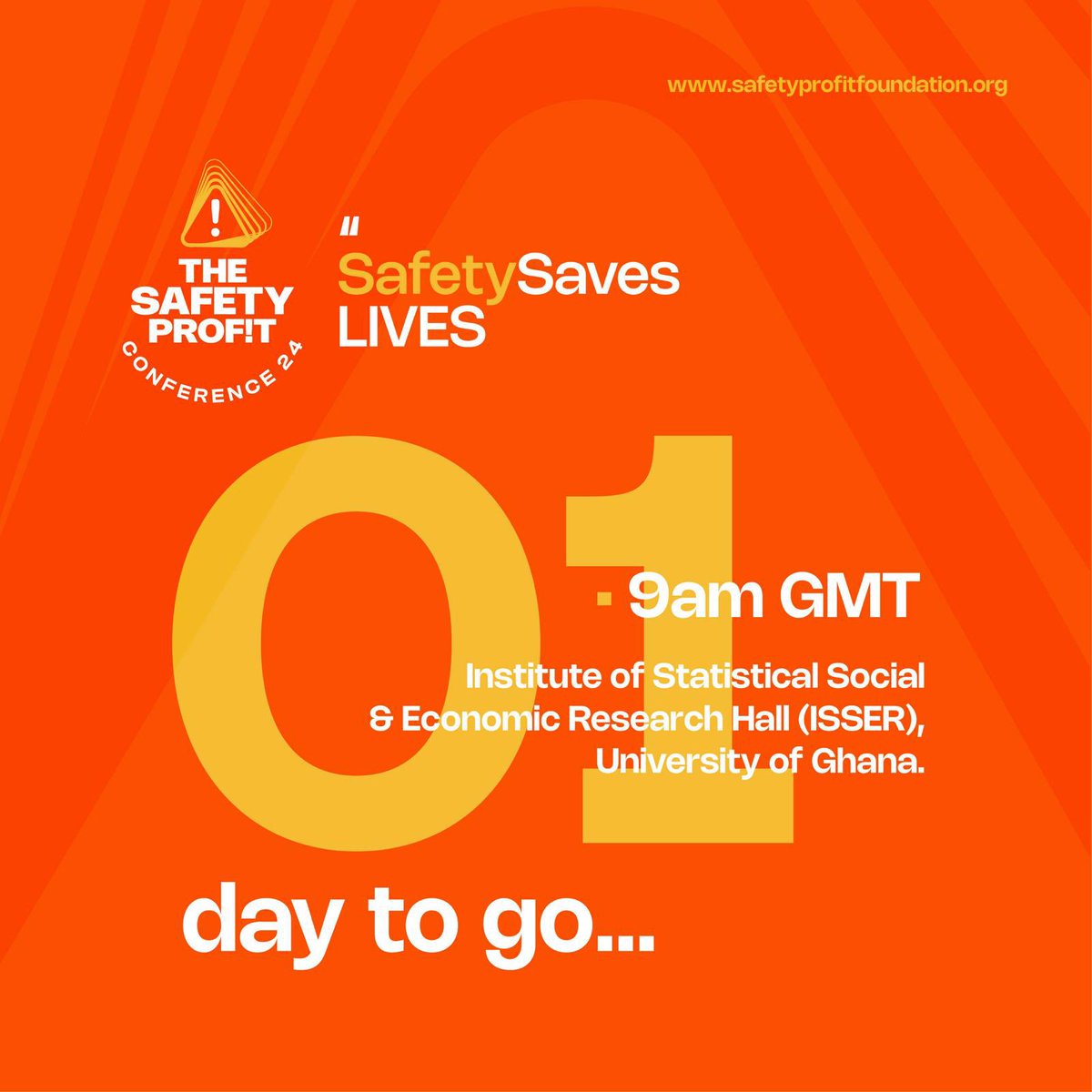 1 day to go! We're thrilled to announce that we're officially sold out for the biggest safety conference happening tomorrow! Get ready to network, engage, and learn from this incredible experience. See you there! #SafetySavesLives #thesafetyprofitconference #tspc