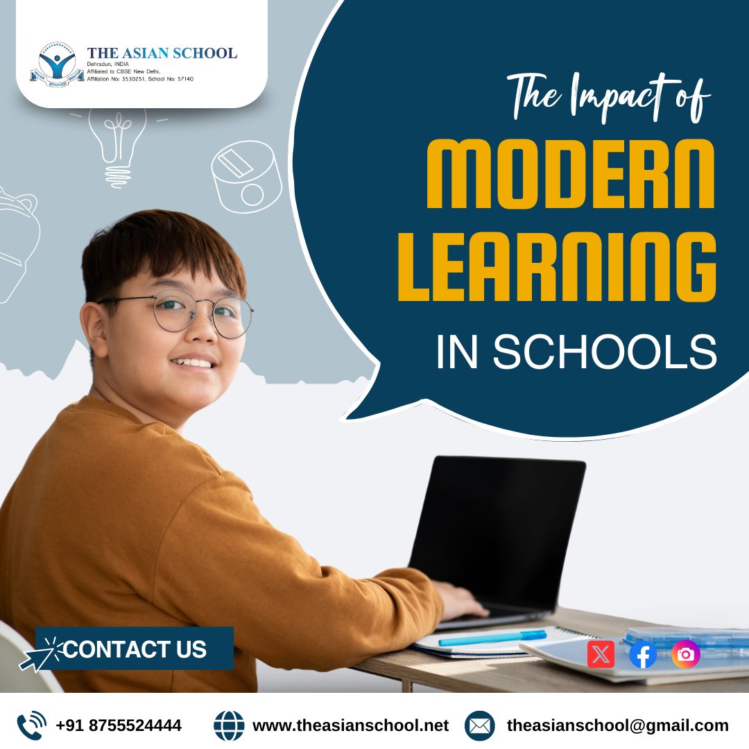 Explore the transformative impact of modern learning in schools. Empower students for success in a dynamic world. Join the evolution today !

🌐 theasianschool.net

#theasianschool #modernlearning #educationevolution #studentempowerment #21stcenturyeducation #futureready