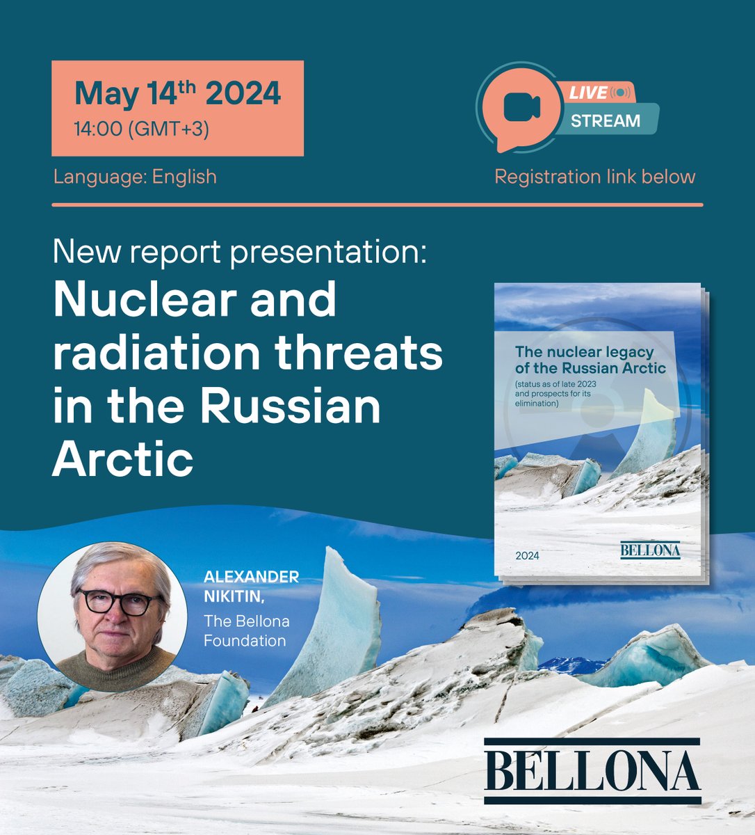 As Russian money goes to war instead of environmental protection, the Russian Arctic remains a radiation threat. The nuclear advisors @Bellona_etc will host an online event. 👉Register to get access to report and stream, ask us Q. during the Q&A session: forms.gle/LukPJsSJd9Pqtz…