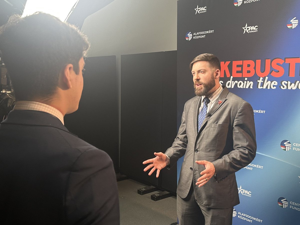 Our Executive Director @MarkIvanyo was interviewed by @alapjogokert, the organizers of CPAC Hungary, after his on-stage appearance. He explained why Christianity is important for a conservative society.