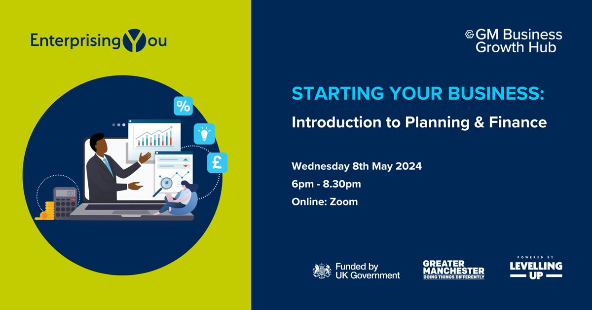 WiganBusiness's tweet photo. 🚀Ready to start your own business? Join our online workshop for essential planning and finance insights! Learn about finance sources, startup costs, cash flow tips, and profitability.

Turn your business ideas into reality! Register👉 https://t.co/JwPyrjtrpb

#UKSPF https://t.co/ZjuYgzIEuW