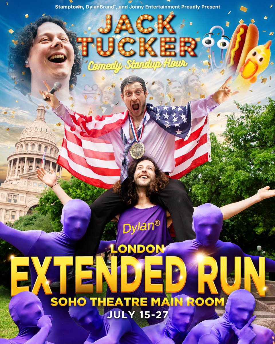 EXTENDED RUN • LONDON • ON SALE somehow we sold out our first week in 3 days so we added another week and moved to the main room. don’t let me down mates!!!! 🎟️: sohotheatre.com/events/jack-tu…