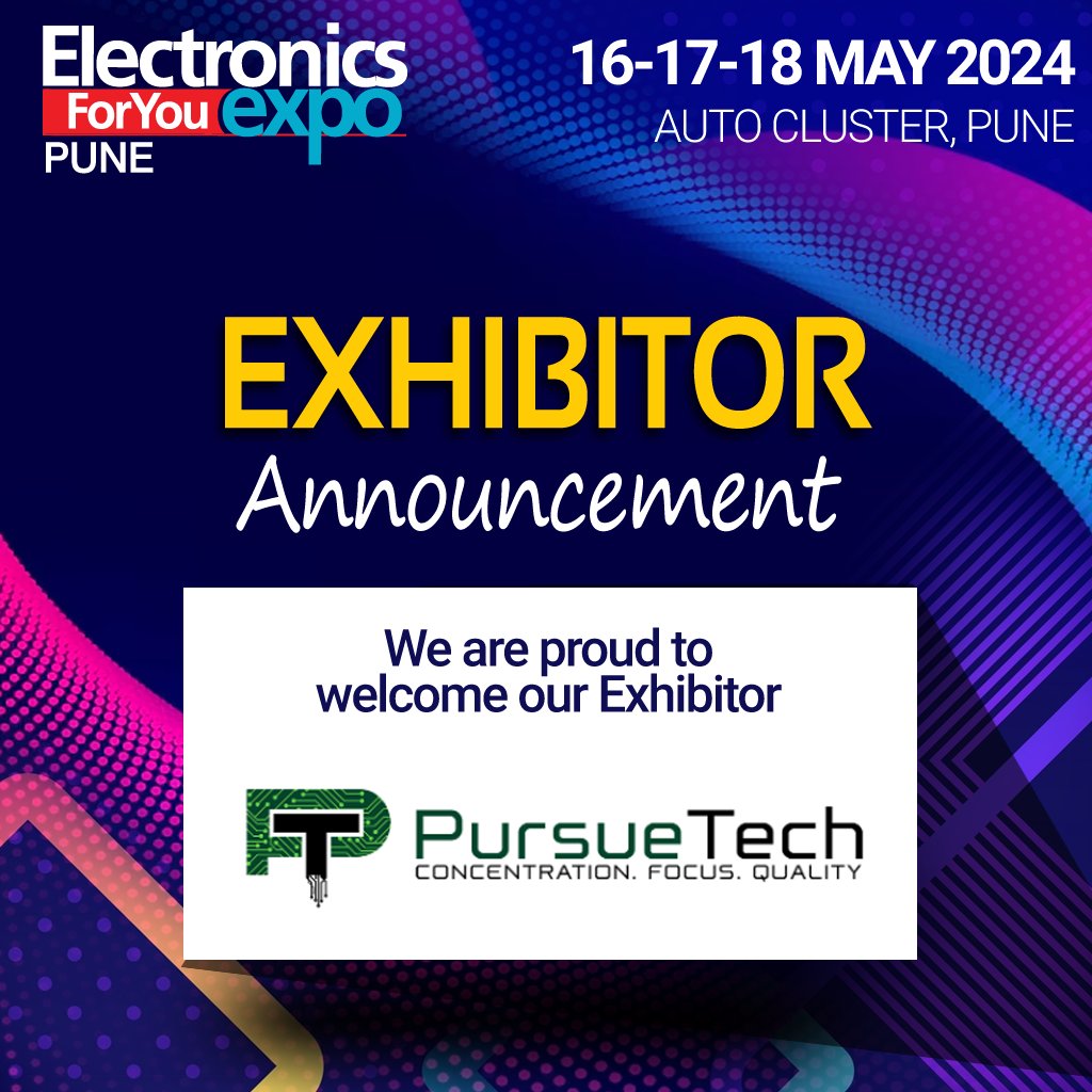 We're thrilled to welcome PursueTech, High Quality PCB Manufacturers, as the latest exhibitor at the #EFYExpoPune2024!

Learn more: pune.efyexpo.com

#Electronics #EmbeddedSystems #Automotive #Innovation #Technology #Pune #ElectronicsForYou #event #conference #EV