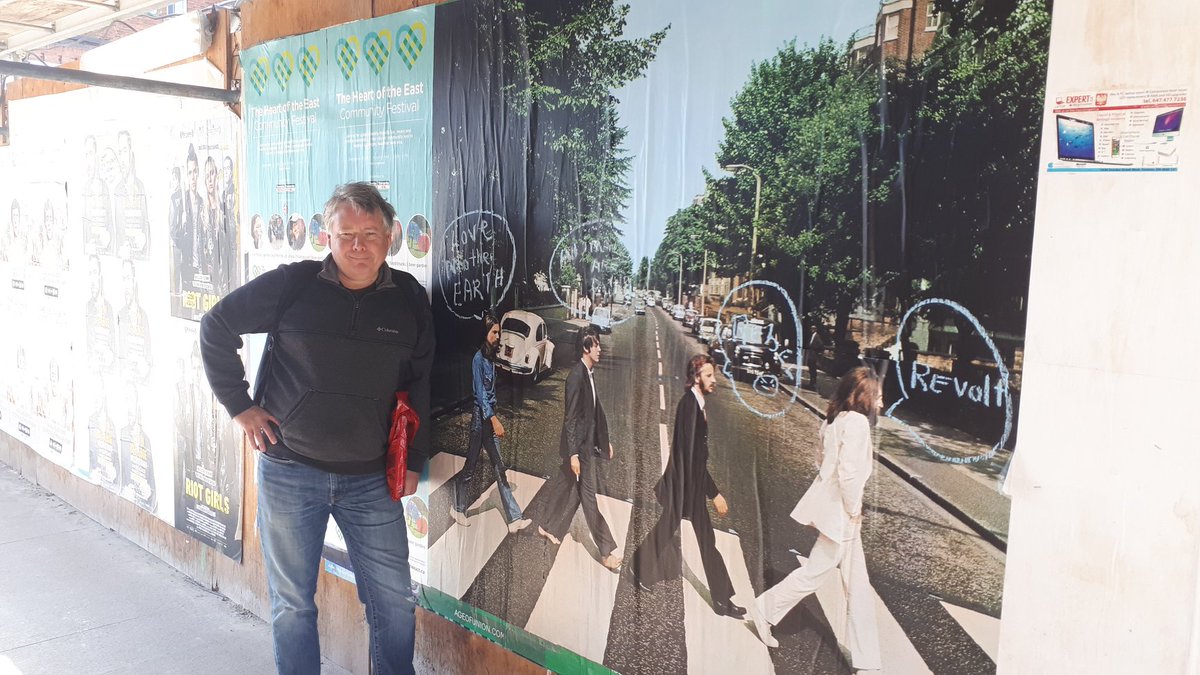 SEP 25-27 2019 - WHY DID 4 BEATLES CROSS ABBEY ROAD ? Tributes world-wide on 50th. anniversary of Beatles' ABBEY ROAD album. Accord SOUND (Copenhagen, Scandinavia's biggest 2nd hand music shop) WALKED THE ABBEY ROAD WALK ! Toronto did its own 'Abbey Road thing' too.❤️ 💙