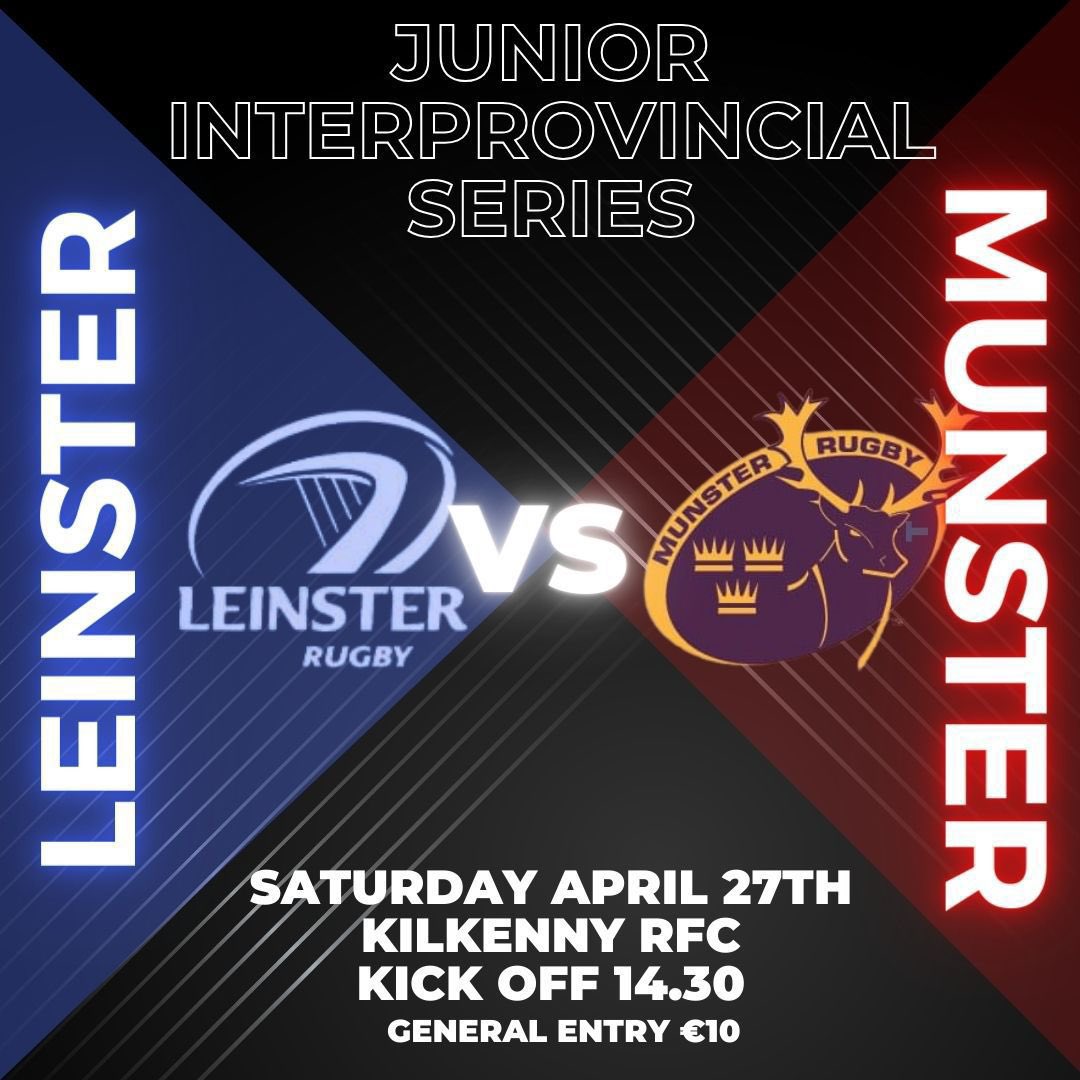 Not long to go before @leinsterrugby welcome @Munsterrugby to Foulkstown for the opening round of this year’s Junior Interprovincial championship. Kick off on Saturday at 14.30 in Foulkstown. #StrongerTogether