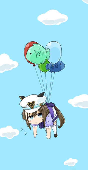青空シュヴァルちゃん(リハビリ絵) 