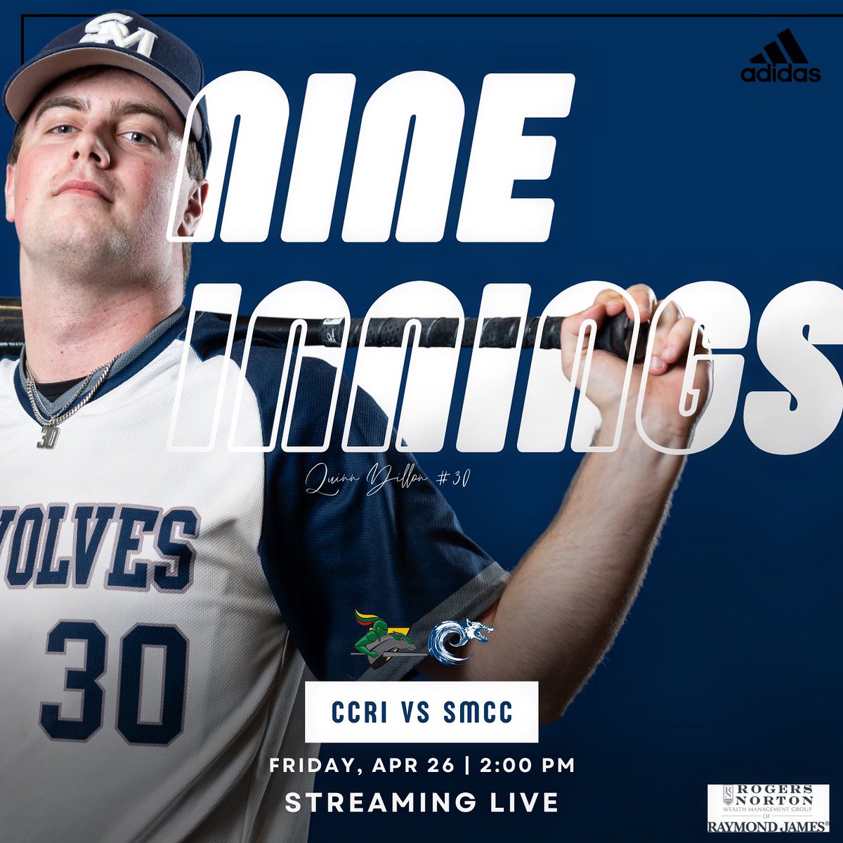 🏠 NINE INNINGS
➡️ @seawolvesbase 
.
🆚 @CCRIAthletics 
✅ @NJCAA 
📍 South Portland
⏰ 2:00 pm
📊 gosmccseawolves.com/sports/bsb/202…
📺 ysccsportsnetwork.com/southernmainec…

#WeAreSMCC #GoSeawolves @YSCC8 @USCAA @smccmaine @MaineSportsComm @MCCSme