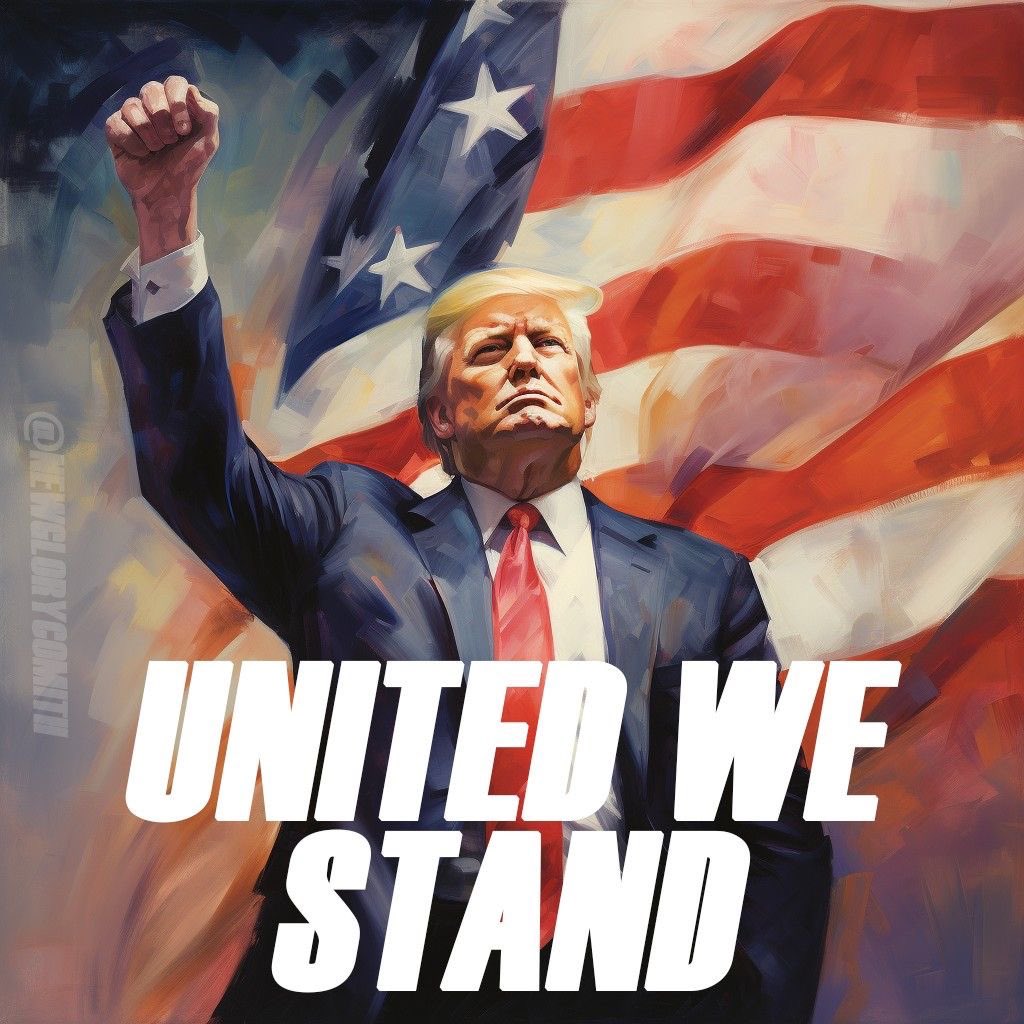 We stand with President Trump. #GodBlessAmerica #AmericaFirst #Trump2024 #MAGA2024