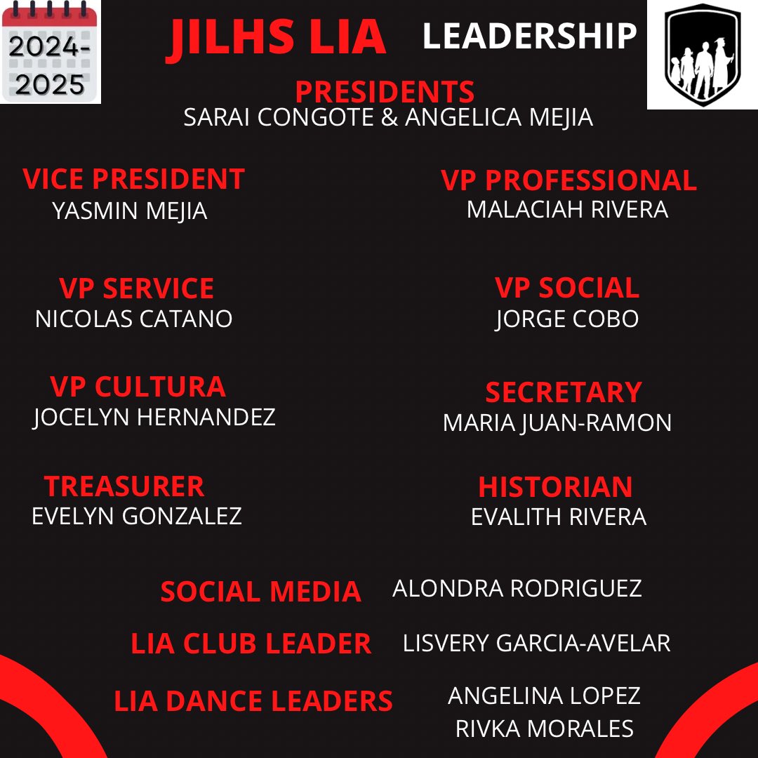 LIA Leadership Team 2024-2025! @latinosinacti0n @JILHSOFFICIAL