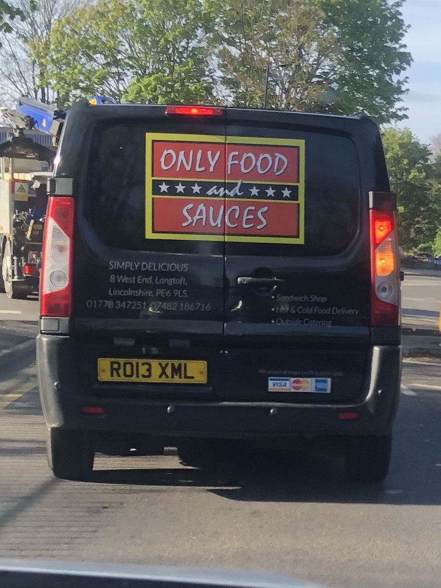 Bravo, catering company, on the name (ps you’ve got a brake light out)