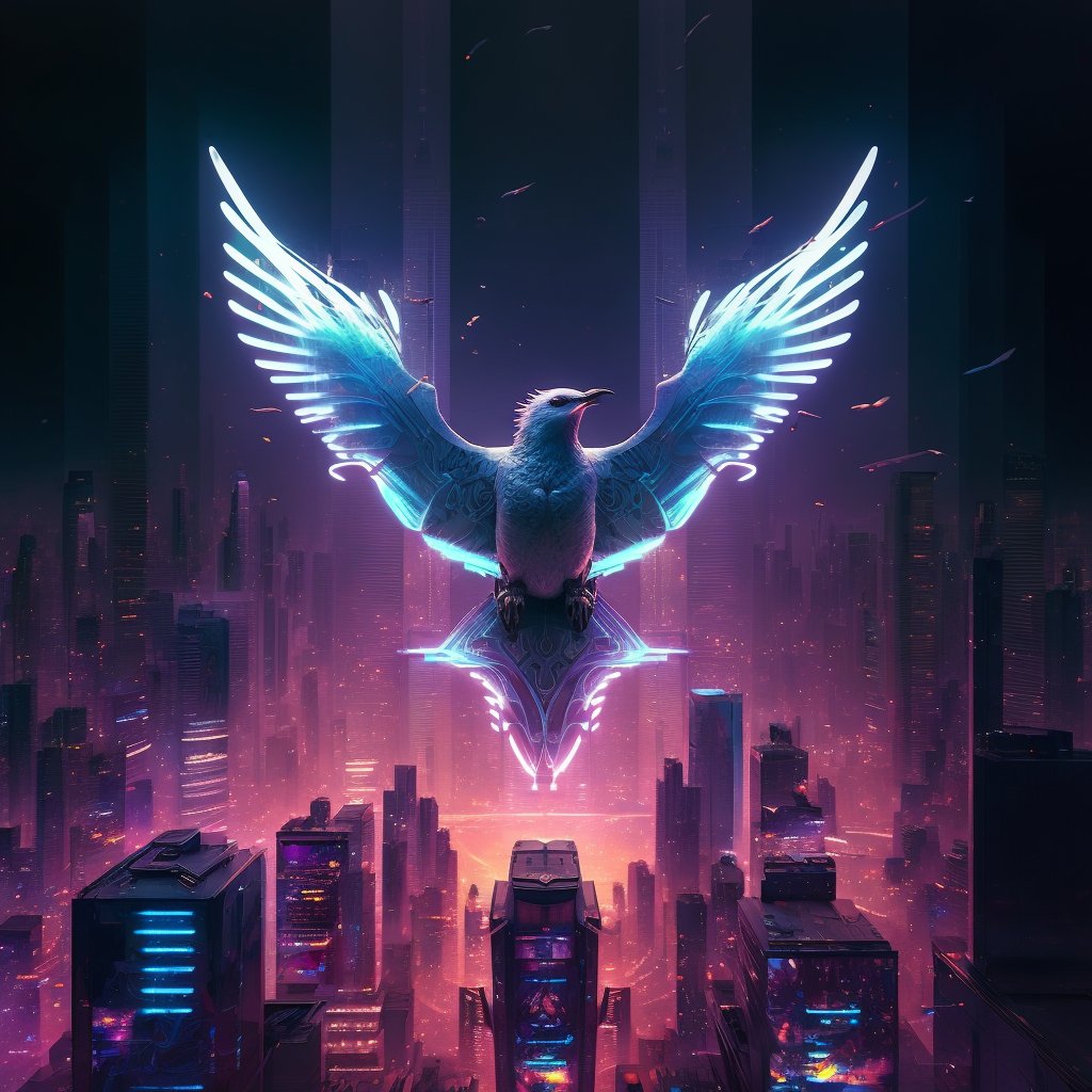 In Synthtopia, the Great Eagle defends against the Shadow Trigger, a threat to the city's essence. With a melody of light, the Eagle triumphs, bringing peace. Synthtopia flourishes anew under the Eagle's watch. #Synthtopia #SynthtopiaChronicles #crofam