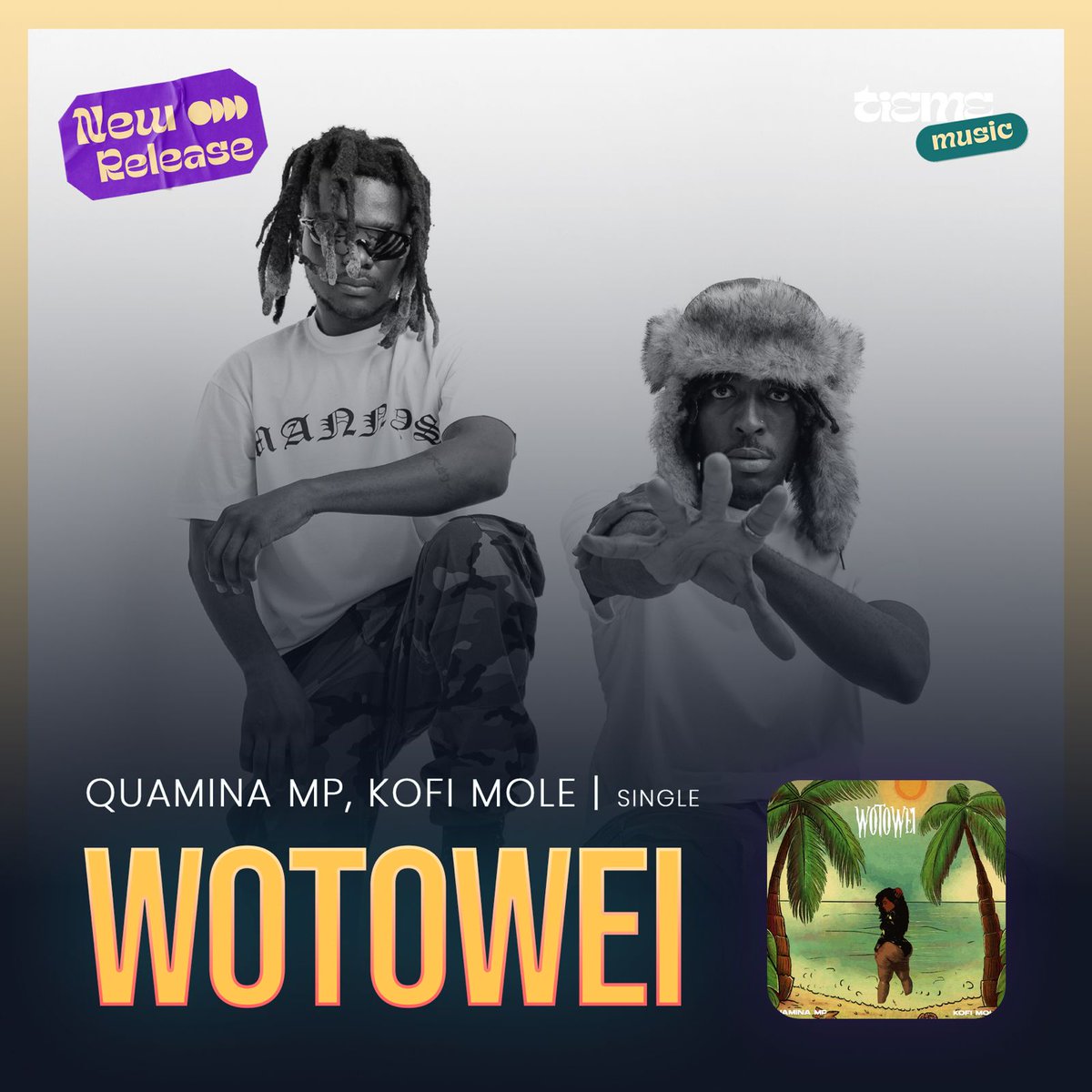A new big tune is in town and the title is Wotowei 🔥🔥
Check it out:
tieme-music.lnk.to/Wotowei

#MoleXQuaminaWotowei