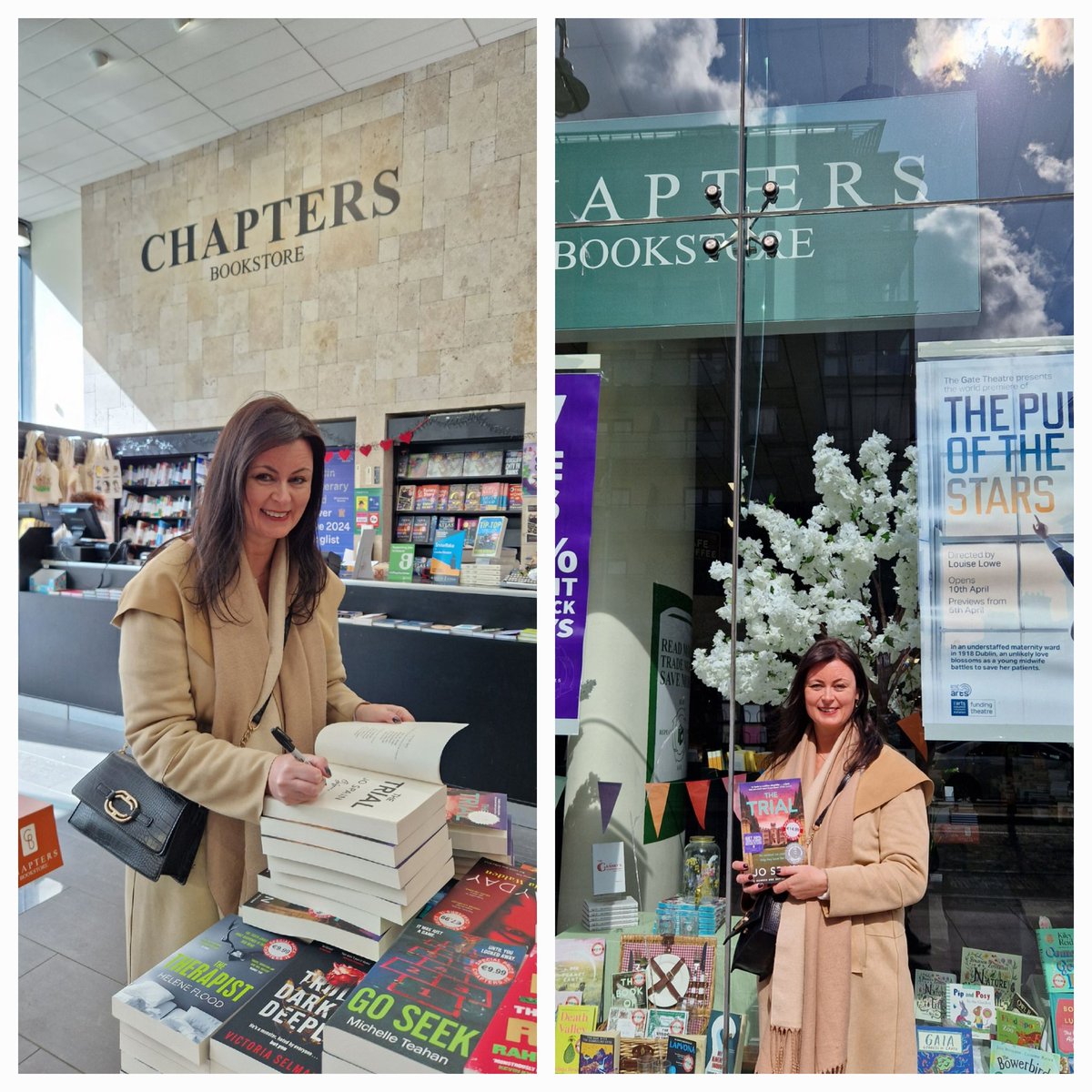 Jo Spain dropped into @chaptersbooks on Parnell Street to sign copies of her new thriller - The Trial. Many thanks to Mick and his colleagues for their support. @QuercusBooks