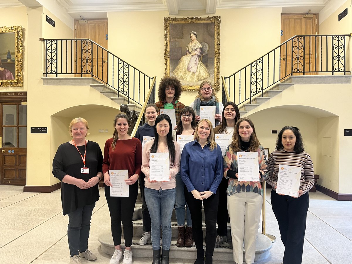 Congrats to our first cohort of RCM students to complete the @musicoflifeUK training programme. They've learnt how to teach children who are deaf or hard of hearing, concluding in placements at London schools. Thank you to Ruth Montgomery for leading such an impactful course!