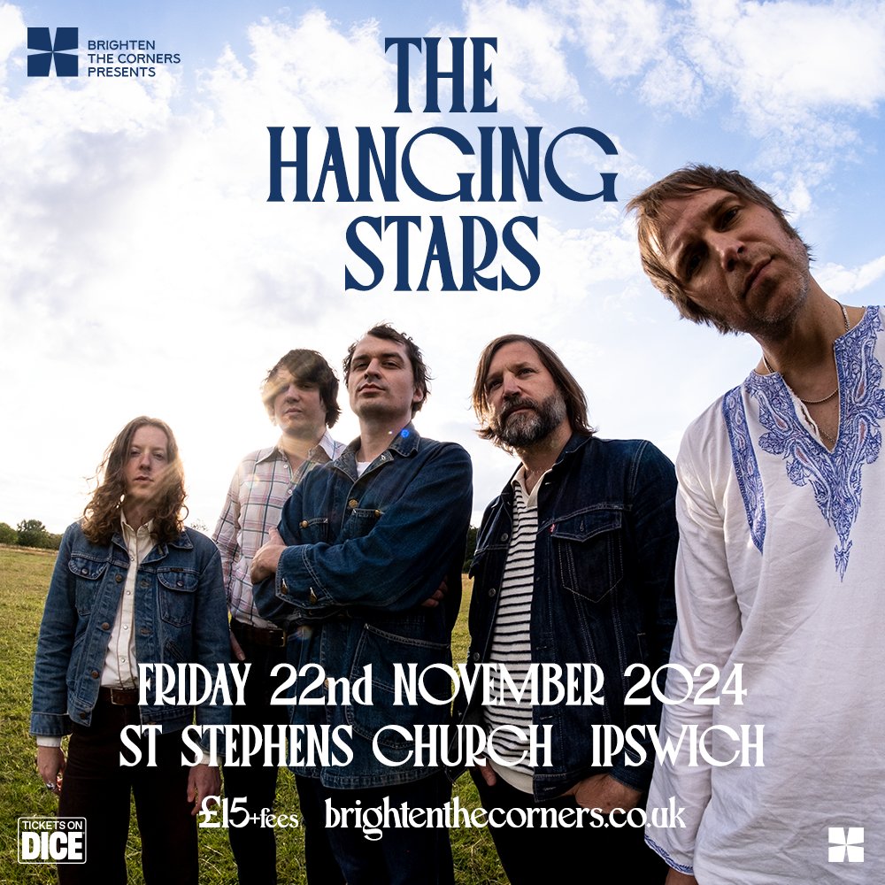 NEW SHOW 🌟 BTC Presents London cosmic country, psychedelic folk rock band @TheHangingStars at St Stephen's Church on Friday 22nd November as part of their 'On A Golden Shore' tour, the band's fifth album. Tickets on sale now! brightenthecorners.co.uk/events/the-han…