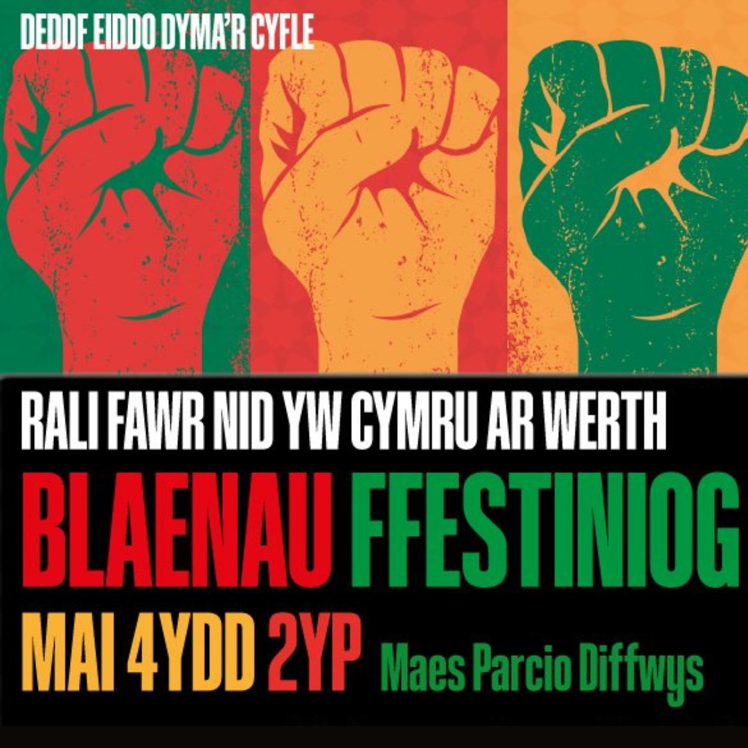 🏴󠁧󠁢󠁷󠁬󠁳󠁿 Wales is not for Sale

On International Workers' Day, I will be joining @Cymdeithas at a rally in Blaenau Ffestiniog to call for houses to be treated as homes, not commodities to make a profit from.

📅 May 4th
🕜 1:30pm
📌 Diffwys car park, behind Caffi Antur Stiniog