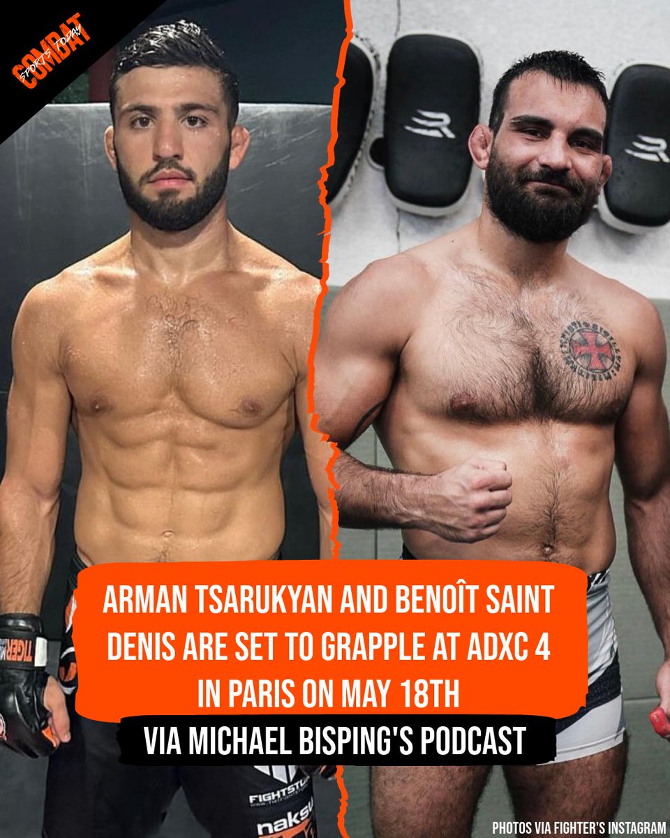 🚨BREAKING NEWS🚨

Arman Tsarukyan announced on Michael Bisping's podcast that he will be facing Benoît Saint Denis in a grappling match on May 18th in Paris, France 🇫🇷