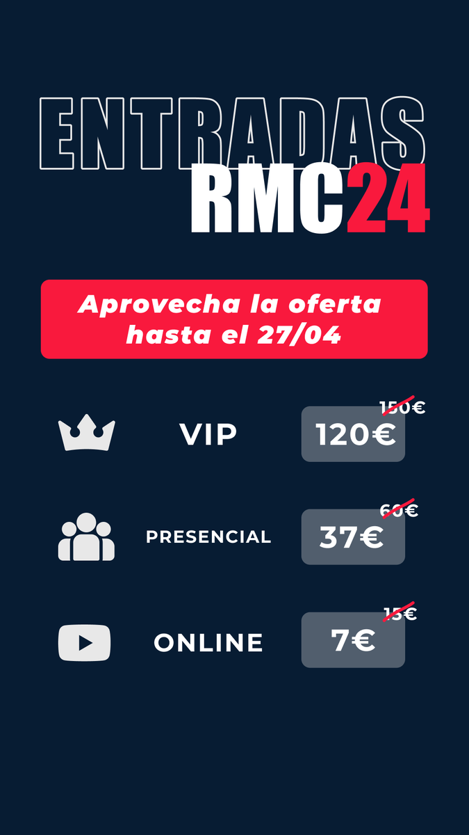 🚨¡Atención a todas las unidades! Hoy es el ÚLTIMO DÍA para conseguir las entradas de #RMC24 con hasta un 40% de descuento.🤯 Así que, ya sabes, ¡coooorre a por la tuya! 🏃🏽 🎟️ raiolanetworks.com/rmcgalicia/