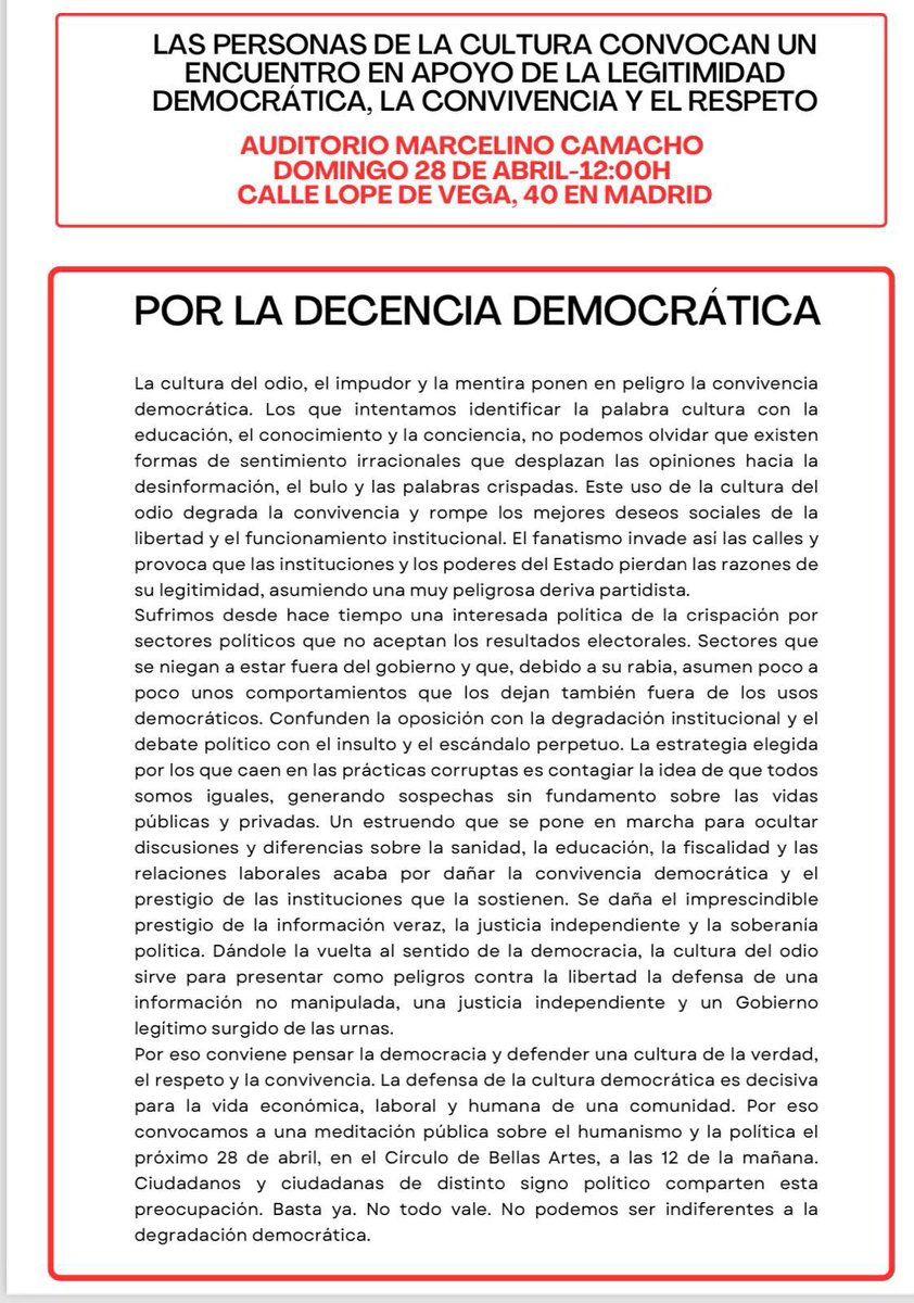 #Democracia #DefenderLaDemocracia #28Abril 🎲Porque te la juegas‼️ Acude‼️