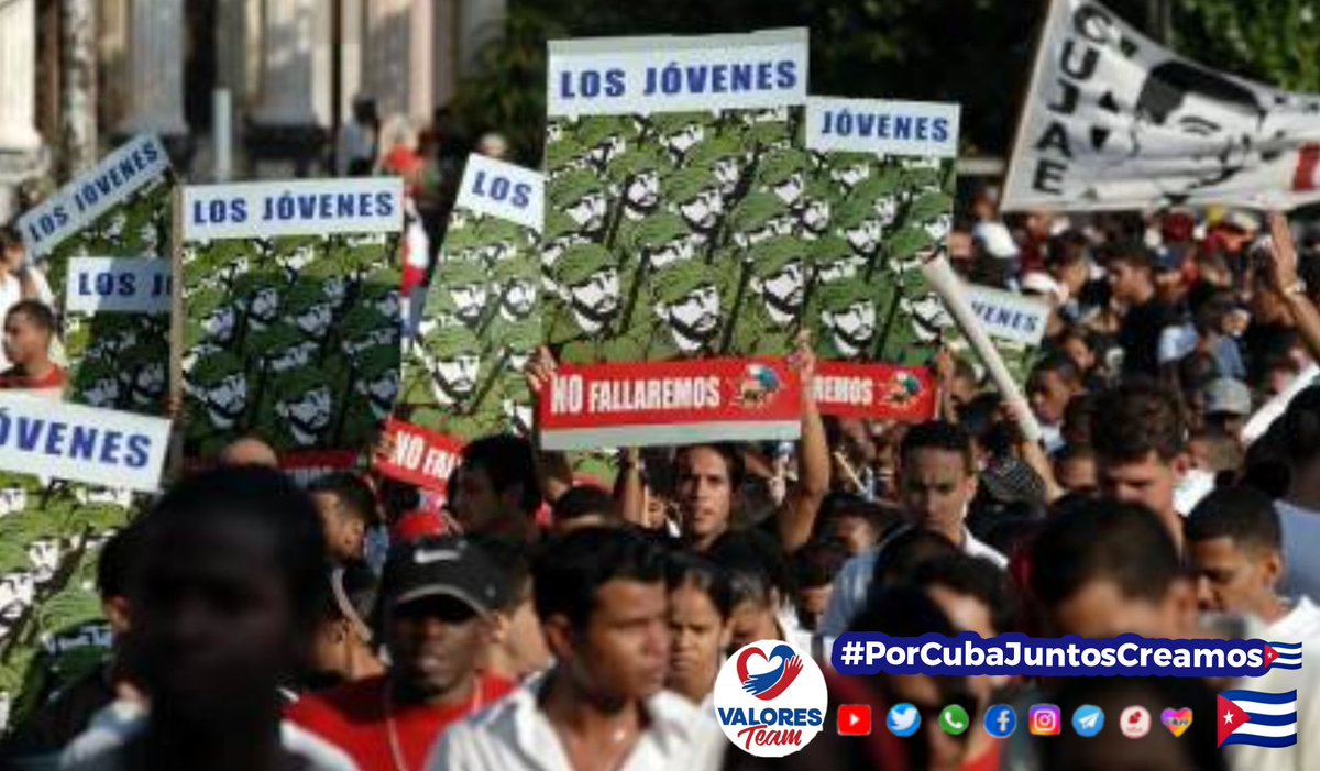 🗣 El #1Mayo 🇨🇺 es un día de mucho compromiso y de fiesta. 👉 Los 👩👨cubanos ratificamos nuestra indestructible unidad en torno al Partido, a la Revolución y en defensa de las conquistas. ✨ La juventud cubana presente ✨ #PorCubaJuntoCreamos 🇨🇺 #ValoresTeam 🕊 @UJCdeCuba 🇨🇺