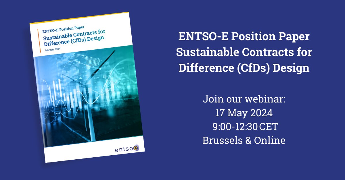 📢 Two weeks to go! Register now for ENTSO-E’s Public Workshop on 2-way Contract for Differences 🗓️ 17 May 2024 🕒 9:00-12:30 CET 📍Brussels & online Don't miss this opportunity to get an insight into the role of CfDs in future electricity markets. 👉bit.ly/3xTTlkA