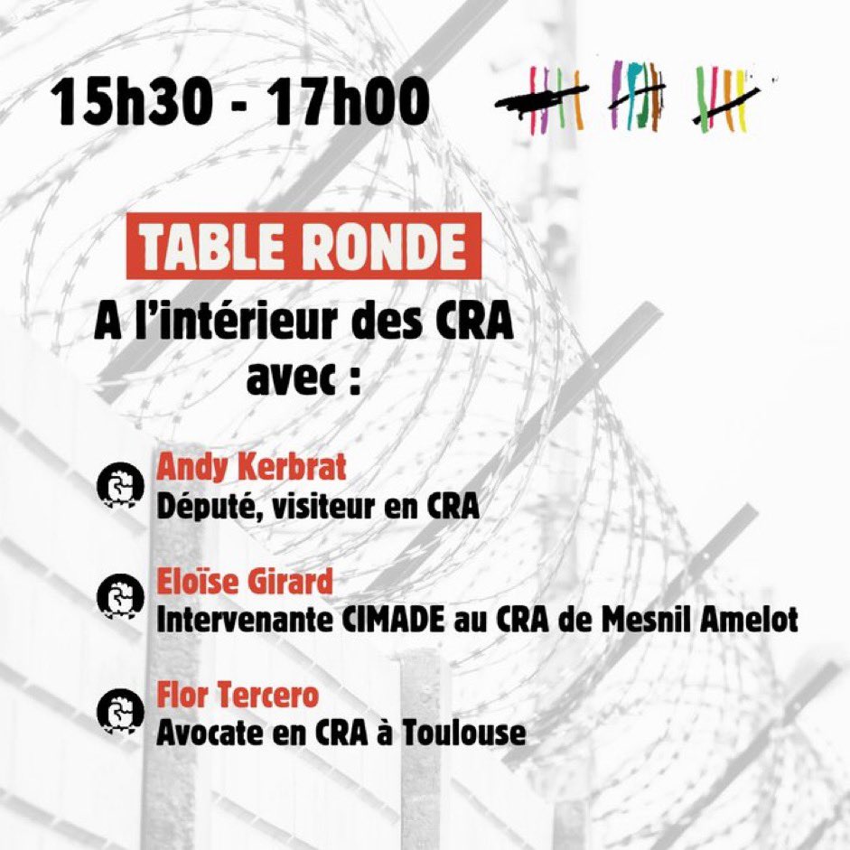 Retrouvez-moi demain au festival Anti-CRA à #Nantes ! L’occasion de faire le bilan de mes nombreuses visites de centres de rétention administrative et d’évoquer les premières conséquences de la raciste loi asile/immigration de l’abject #Darmanin.