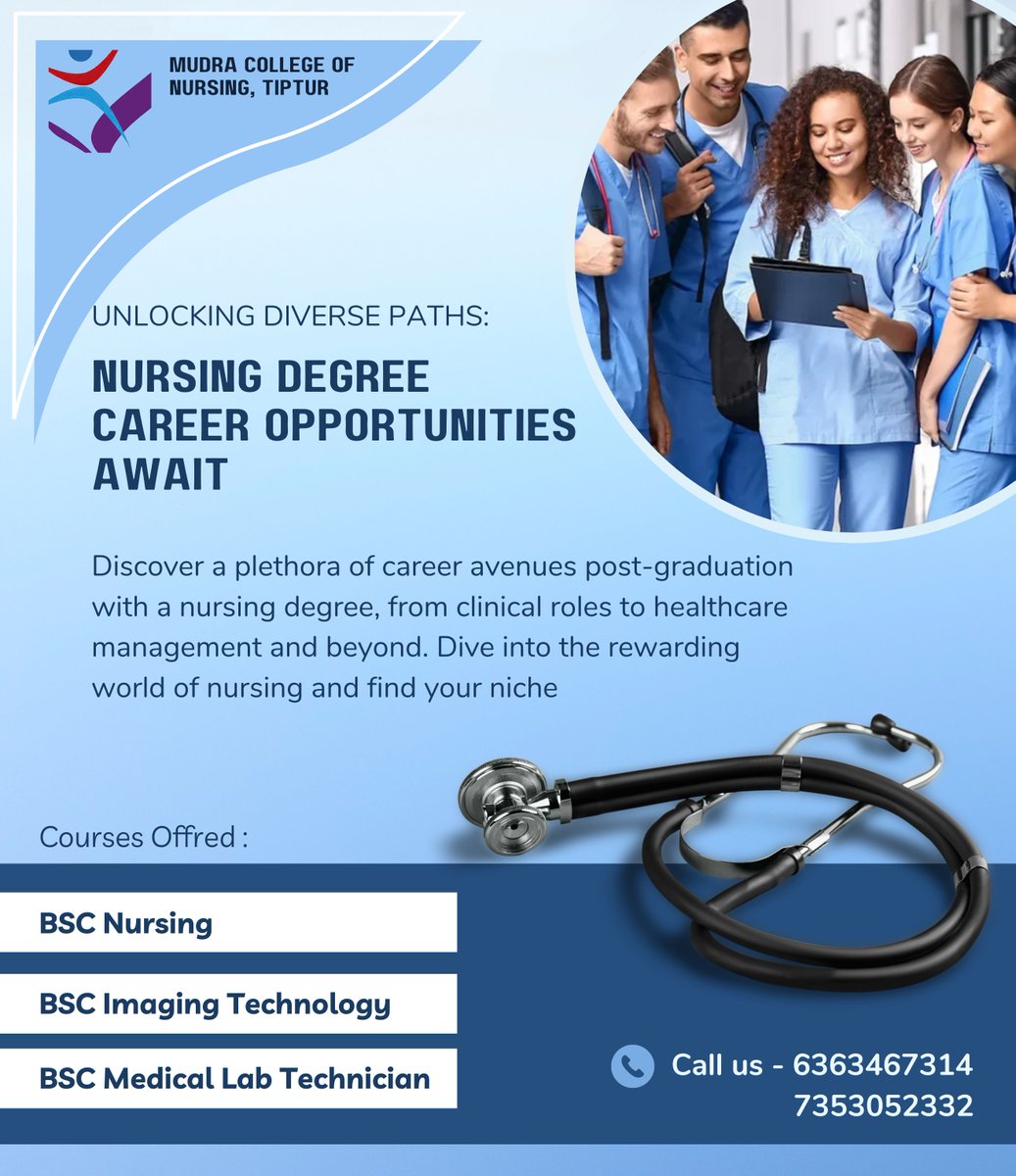 Discover a plethora of career avenues post-graduation with a nursing degree, from clinical roles to healthcare management and beyond. Dive into the rewarding world of nursing and find your niche.

#MundraNursingCollege #NursingCareers