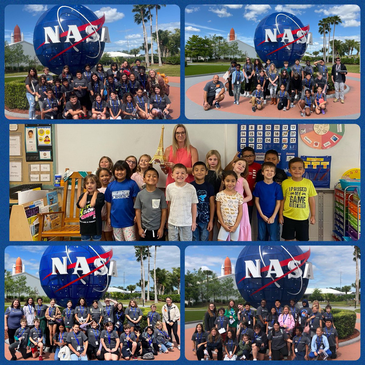 Friday faces <a href="/CitrusGrove_VCS/">Citrus Grove Elementary, Deland FL</a> to end the busy week. 

🌎🔭 5th graders <a href="/NASAKennedy/">NASA's Kennedy Space Center</a> 

🇫🇷 Ms. Wilson’s class Golden Eiffel Tower

#cgeeagles