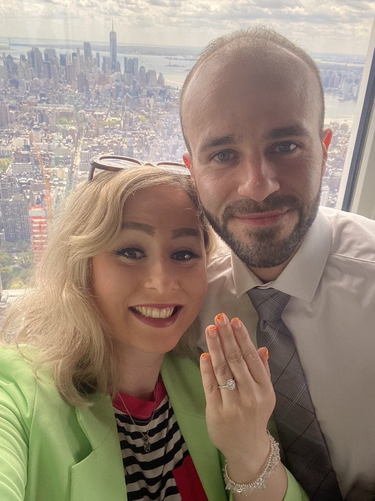 ❣️✨ 24/04/24 - there was some breaking news from the #bigapple ✨❣️ the most magical trip with my gorgeous one! S & C’s NYC diaries coming soon 🥹🥲🥰😘 #unforgettablemoments #nofilterneeded #isaidyes💍