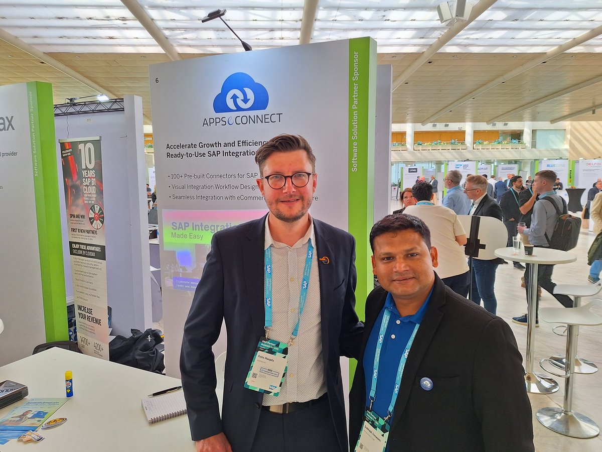 appseconnect's tweet image. APPSeCONNECT making valuable connections at #SAPPartnerSummit for SME in Madrid! ☀️ Engaging conversations, inspiring collaborations, and endless possibilities on the horizon. 

 #Networking #SAPPartnerSummit2024 #SAPB1 #SAPBusinessOne #SAPS4HANA #SAPIntegration #SAPPartner
