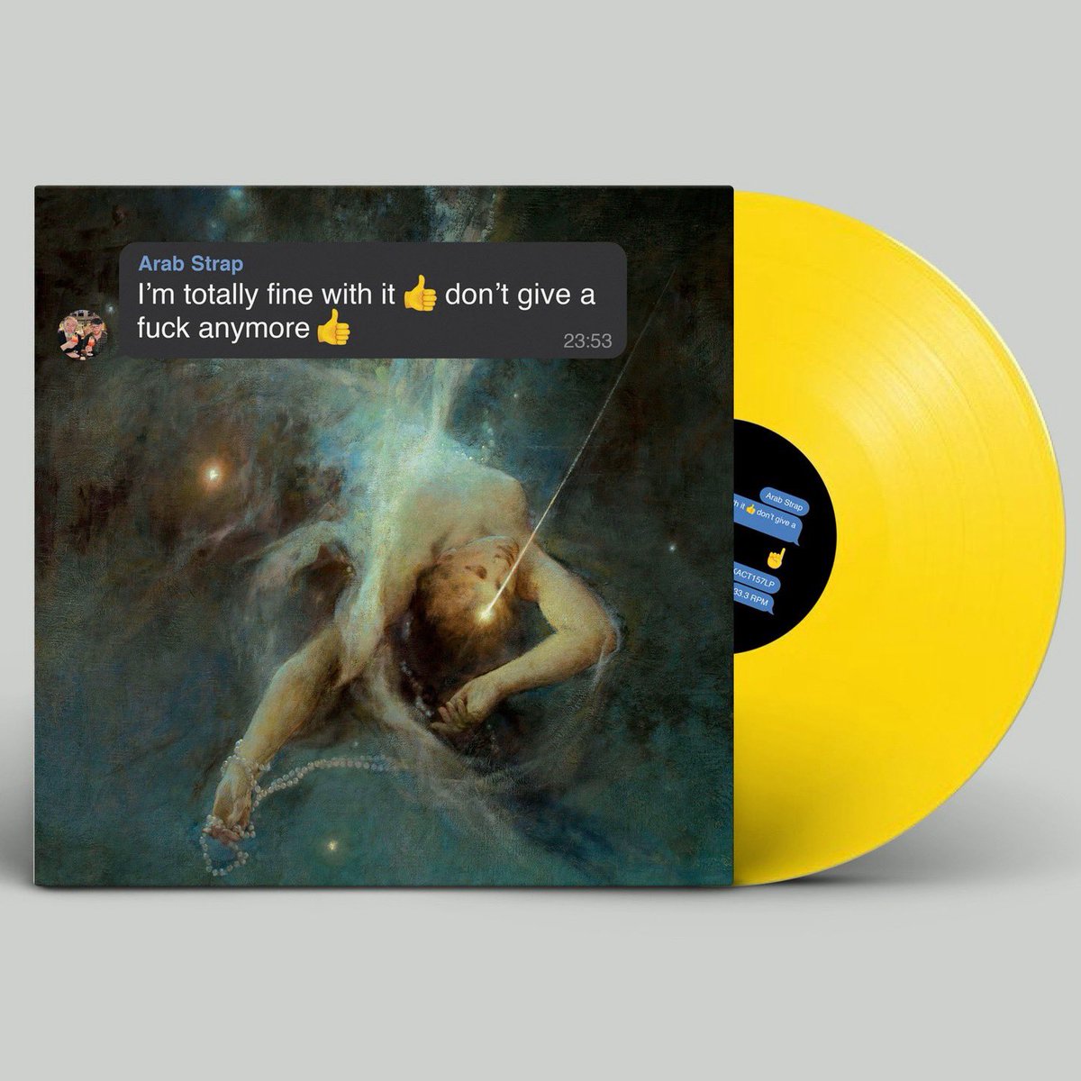 .@arabstrapband album launch/LP pre-order bundles available now from @monorail_music ✨ Only Emoji Yellow LP and CD bundles remaining - pre-order yours now as a bundle with tix to the live album launch at @monoglasgow on release day (Fri 10 May) 👍 ➡ bit.ly/3JBBtxE