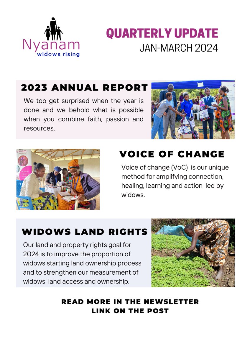 Our Q1 newsletter ✉️ is out!

We are excited to share with you our impact in Jan-March 2024.

Read more here:us4.campaign-archive.com/?u=a5c77840838…

If you would love to receive our newsletters and hear about our impact and experiences.

Sign up here : 👉 nyanam.us4.list-manage.com/subscribe?u=a5…

#NyanamWidows